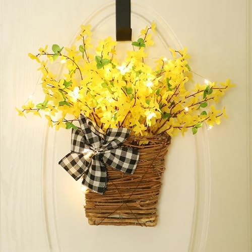 Door Hanger Basket Wreath 157 Inch Spring Decor