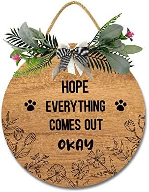 12 Inch Vertical Wood Wreath Hanger for Front Door