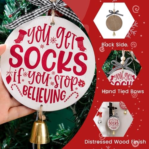 Funny White Elephant Gift Wooden Christmas Ornament