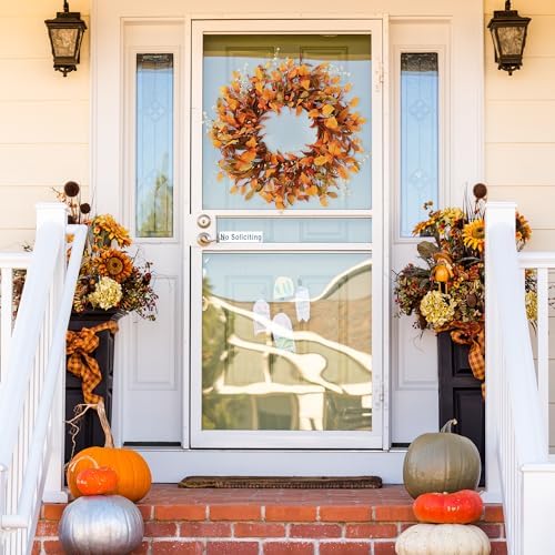 Sggvecsy Fall Wreath 21 Inch Autumn Decor Door Accent