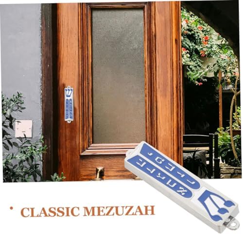 HOOTNEE 2pc Jewish Mezuzah Decor Door Blessing Case Wall Art
