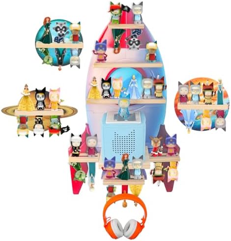 Taladad Wooden Floating Shelf for Toniebox Set of 4