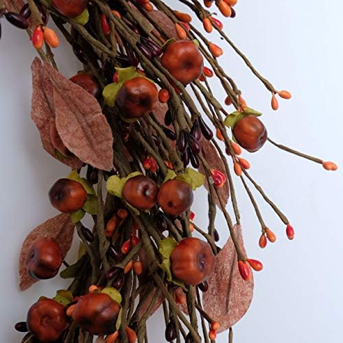 Idyllic Mini Pumpkin Pip Berry Wreath for Front Door