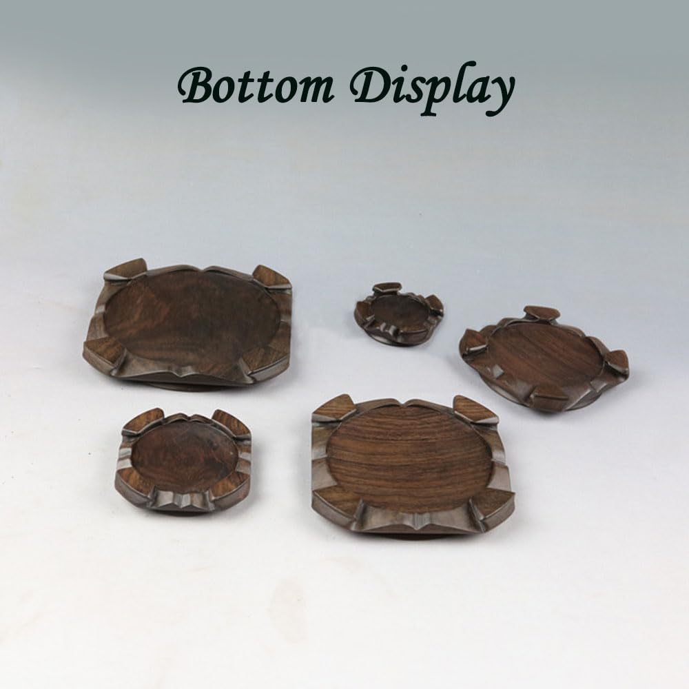 GOLDY AND WENDY Vintage Rosewood Pedestal Display Stand for Collectibles