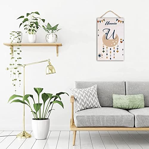 Custom Wood Last Name Sign Wooden Wedding Gift Initial Letter Monogram Decor