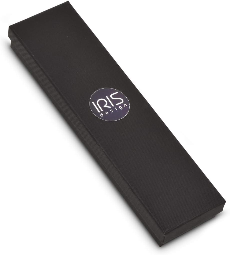 AJDesign Iris Collection Handcrafted Pewter Enamel Beaded Mezuzah Case Blue Flowers