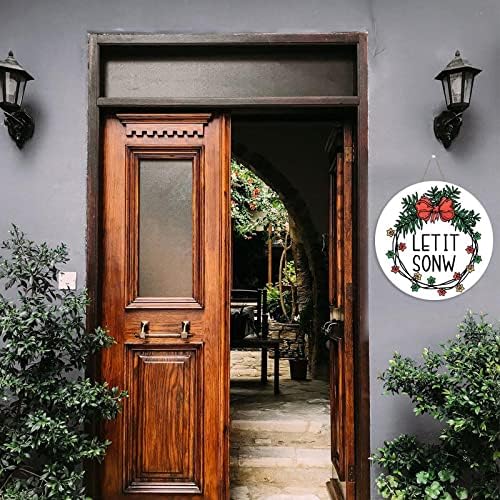 Mutilovely 12 Inch Christmas Welcome Sign for Front Door