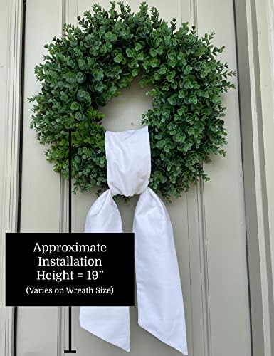 White Wreath Sash for Front Door - 45 W x 56 L 1 Pack