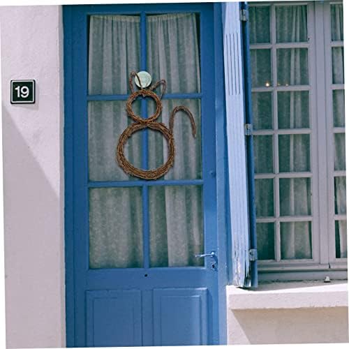 FAVOMOTO Small Cat Wreath Halloween Party Door Decoration