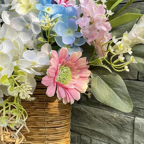 Misppro Door Wreath Artificial Flowers Decor