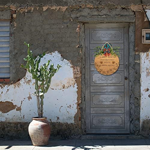 Imahoocool Coffee Christmas Wreath Front Door Decor