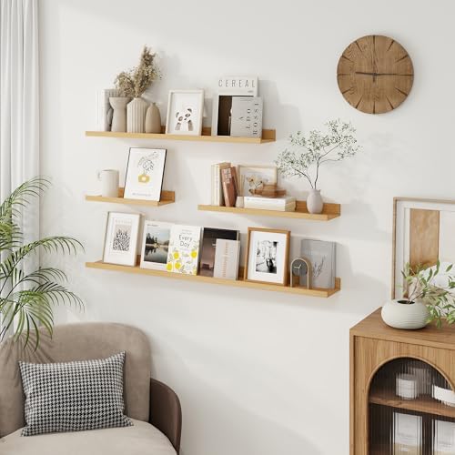 Axeman Floating Shelves Set of 3 - Rustic Wall Ledge Shelves 16 Inch