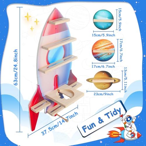 Taladad Wooden Floating Shelf for Toniebox Set of 4