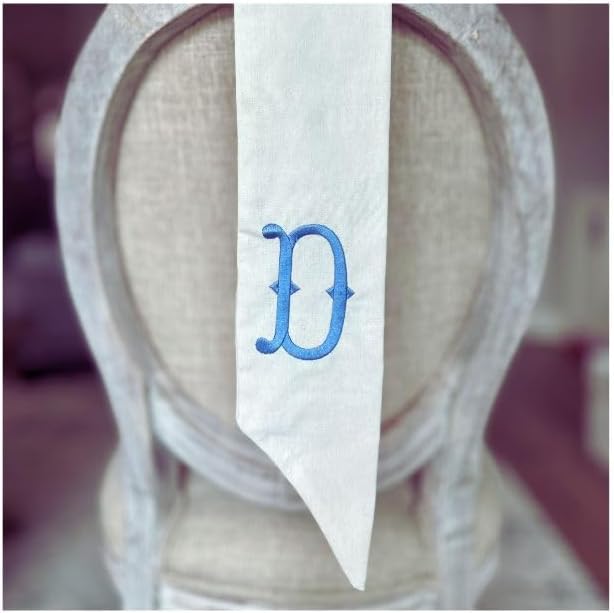 White Linen Wreath Sash for Front Door 56 x 45