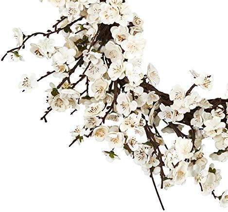 Nearly Natural 24 Inch Plum Blossom Wreath