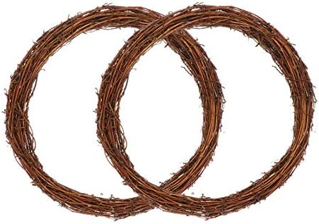 EXCEART 2pcs Artificial Rattan Wreath Garland for Home Decor