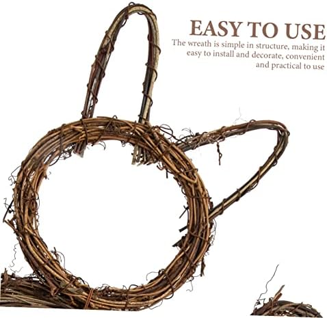 Cat Shape DIY Rattan Wreath for Halloween Decor