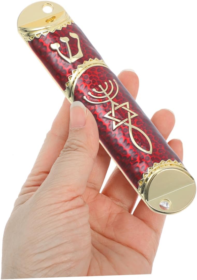 Cabilock 2 Sets Beautiful Metal Mezuzah Door Decor