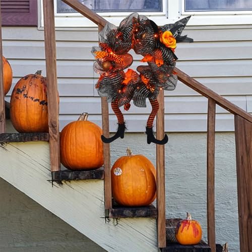 Yosager Halloween Wreath with LED Lights