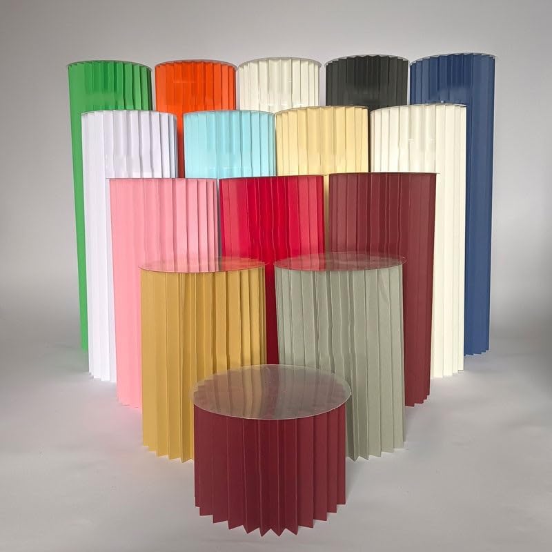 5pcs Foldable Cylinder Pedestal Stands for Wedding Decor