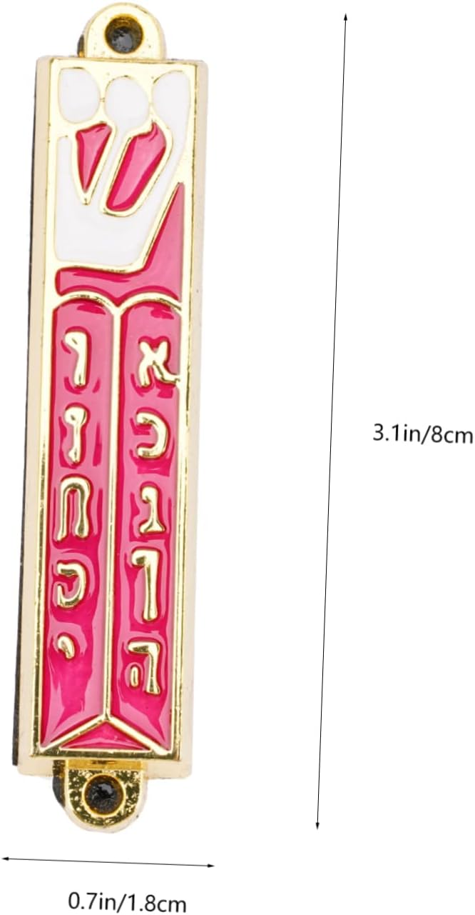 Retro Metal Mezuzah Plaque for Home Entrance Decor