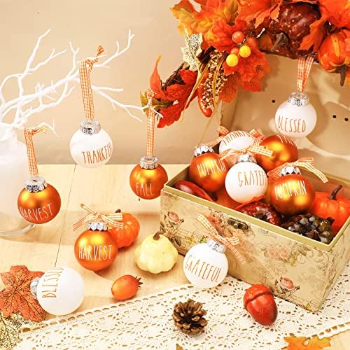 Vinsot 12 Pcs Fall Ball Ornaments for Tree
