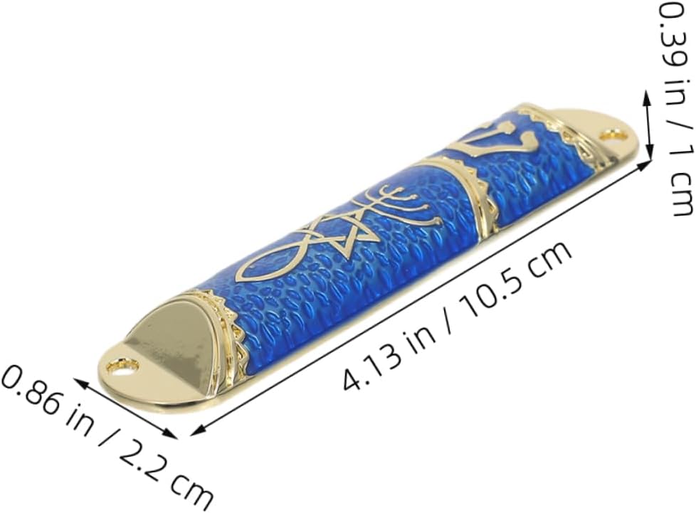 3 Sets Mezuzah Case with Scroll - Traditional Metal Jewish Home Blessing Decor