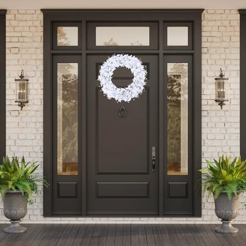 20 Artificial Forsythia Wreath White Decor