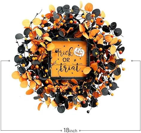 Cir Oases Halloween Wreath Front Door Decor