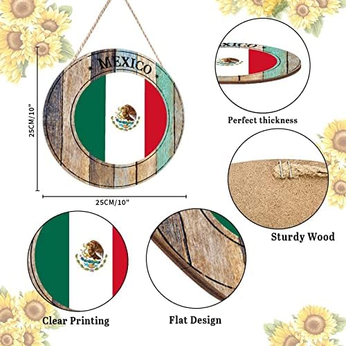 Mexican Farmhouse Door Hanger Wood Sign 10x10