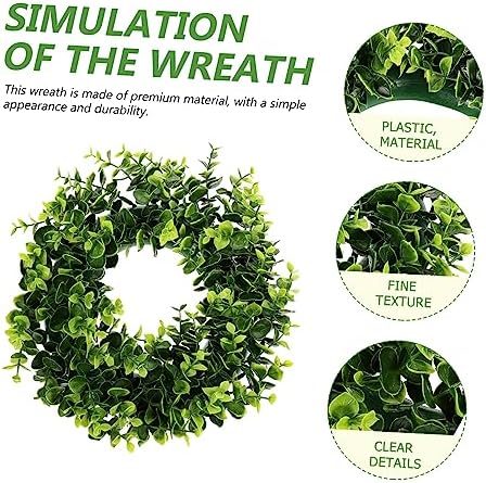 MAGICLULU Eucalyptus Leaf Wreath Door Hanger Modern Farmhouse Decor