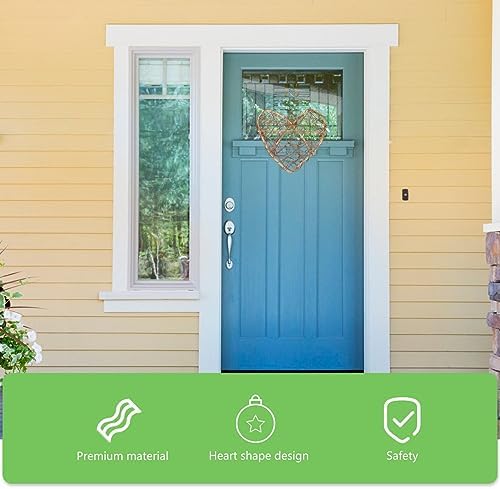 1pc Heart Shaped Rattan Wreath for Front Door
