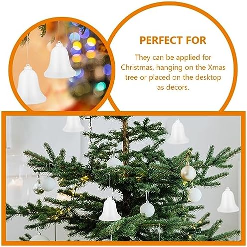 12pcs Clear Fillable Bell Ornaments for Christmas Tree Decorations and Holiday Parties