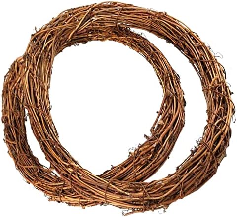 2 Pcs Natural Grapevine Wreaths for DIY Decorations
