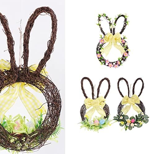 Easter Egg Wreath Door Decor Vintage Handmade Swag