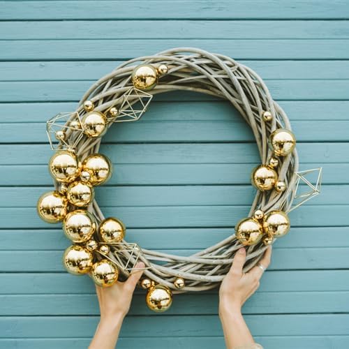 2Pcs Grapevine Wreaths DIY Willow Woven Decor for Holidays