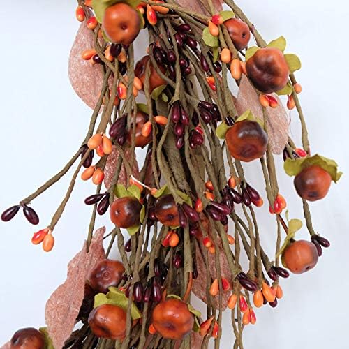 Idyllic Mini Pumpkin Pip Berry Wreath for Front Door