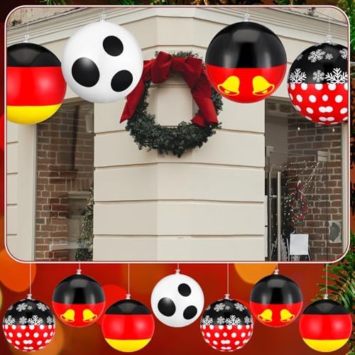 12 Pcs 9 Inch Christmas Inflatable Ball Ornaments