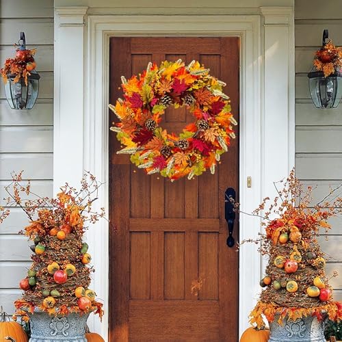 Cacise Fall Wreath 24 Autumn Door Decoration