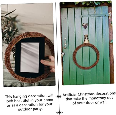 EXCEART 2pcs Artificial Rattan Wreath Garland for Home Decor