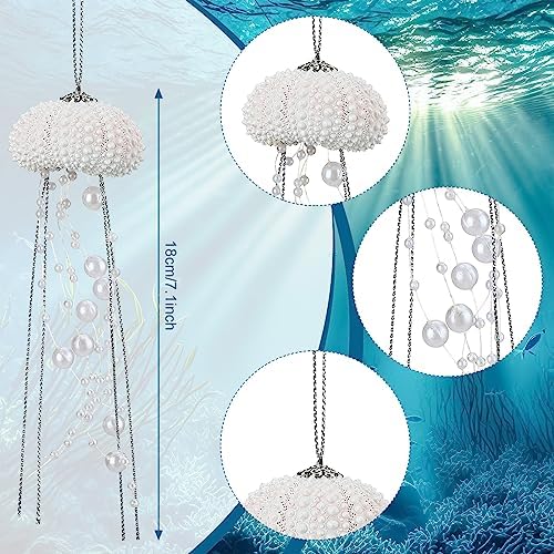 6 Pcs Sea Urchin Jellyfish Christmas Ornament Decor