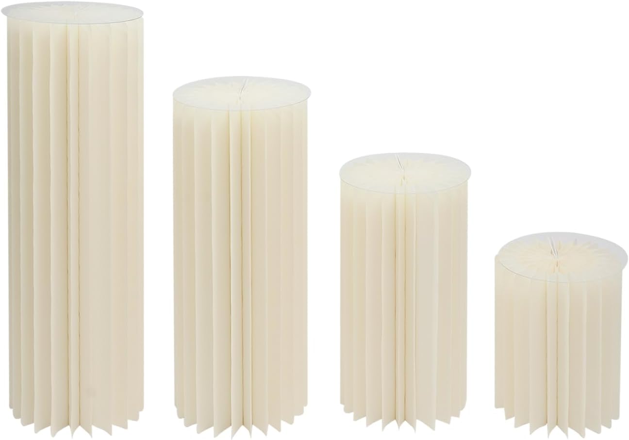 4Pcs Foldable Cardboard Vases for Wedding Party Decor
