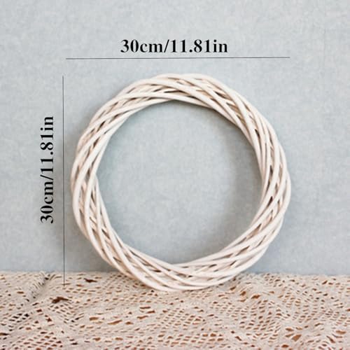 2Pcs Grapevine Wreaths DIY Willow Woven Decor for Holidays