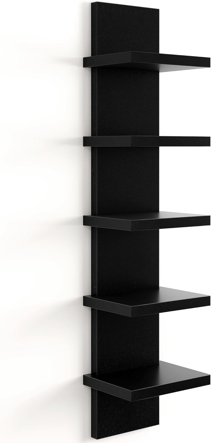 Fun Memories 5 Tier Wall Shelf Unit Black