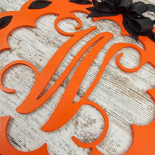 Halloween Door Hanger Wreath with Monogram