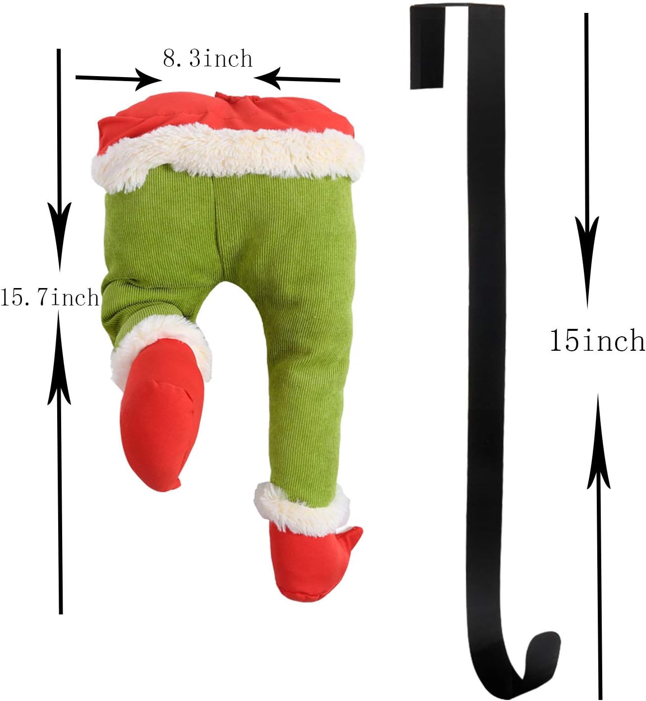 157 Inch Christmas Wreath with Metal Hanger