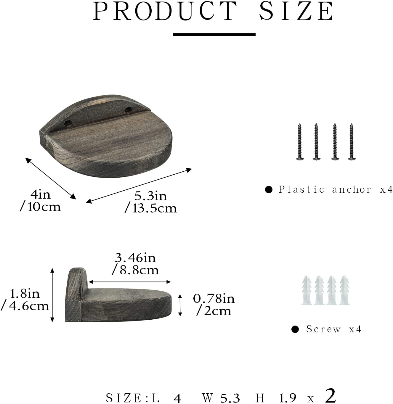 Freezing Point Semicircle Floating Shelves Set of 2