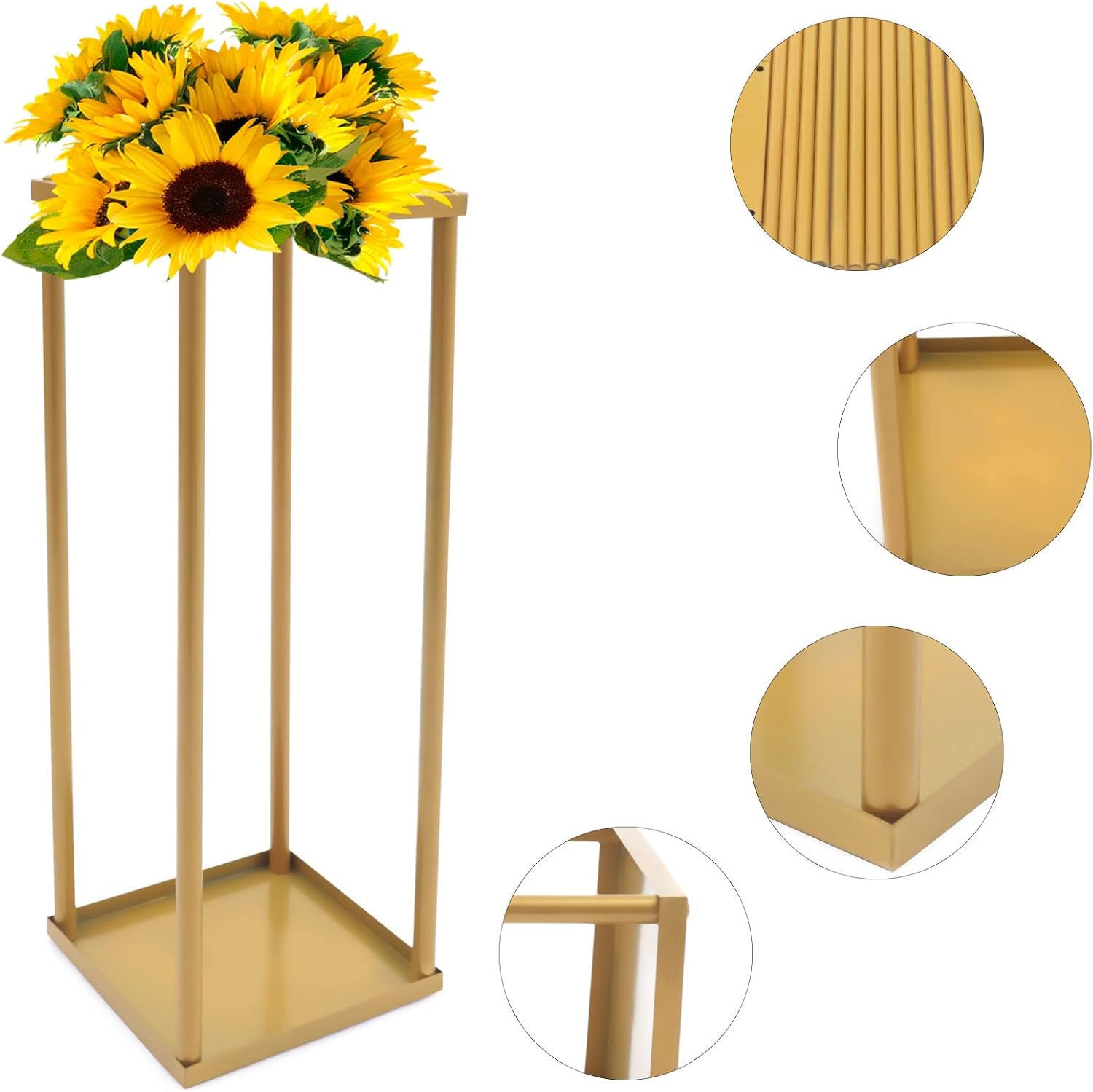 Kathring Gold Pedestal Tables for 4pcs Party Centerpieces