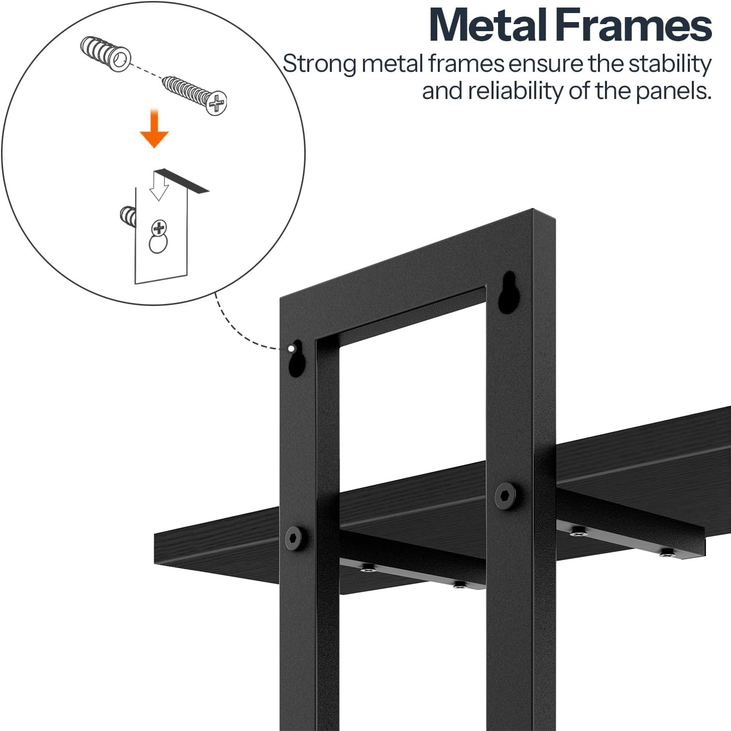 HOOBRO Floating Shelves Set of 2 15 Inch Black