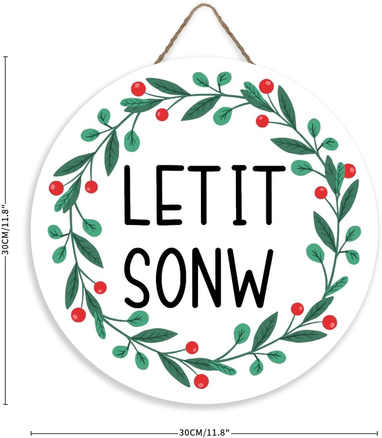 Mutilovely Christmas Welcome Sign for Front Door Decor